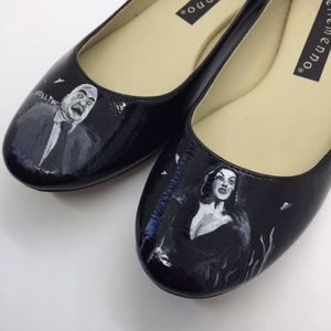 Plan 9 Ed Wood Inspired Hand Painted Ballet Flats